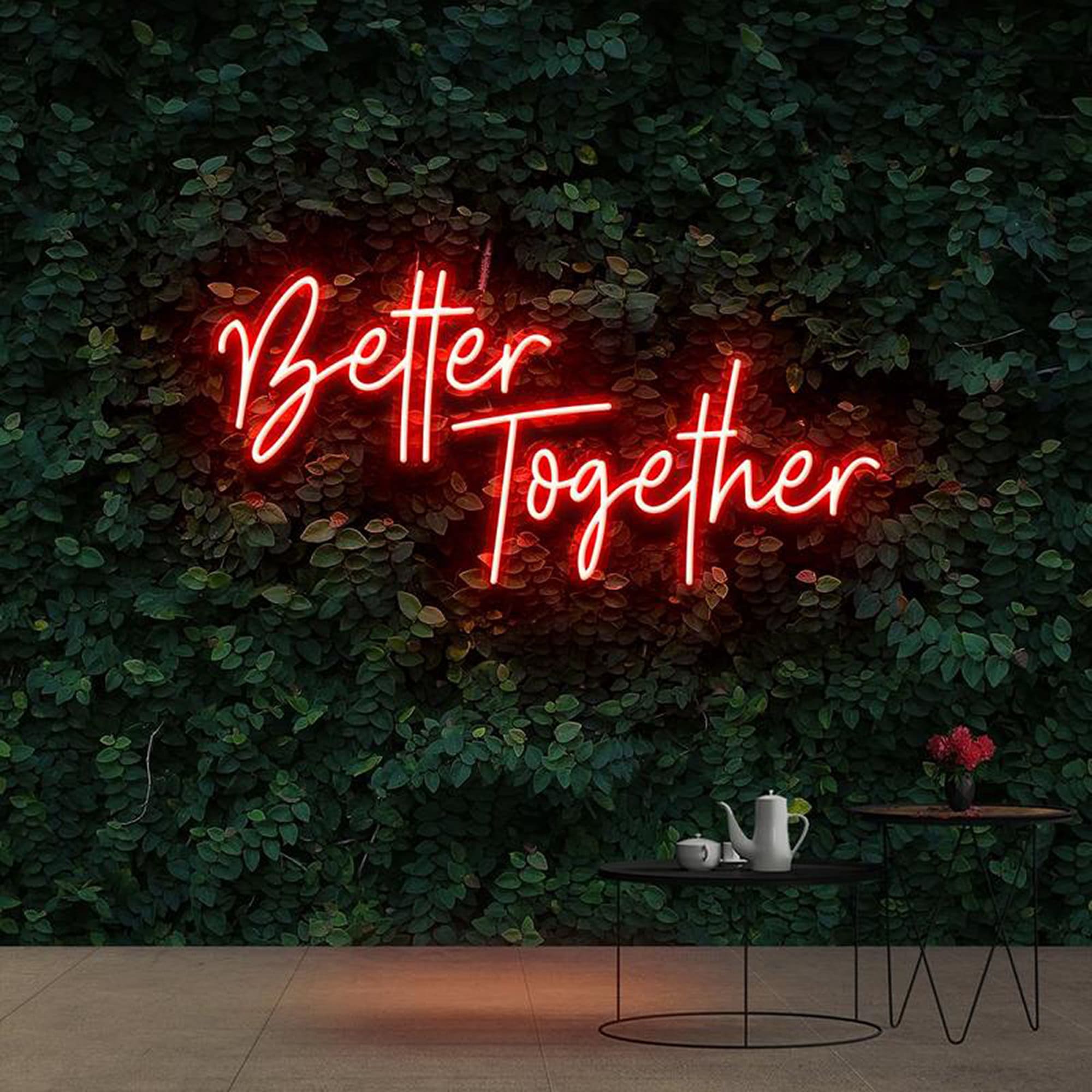 結婚式 ネオンサイン ネオンライト better together BETTER TOGETHER ネオンサイン LED ライト、カスタムネオン
