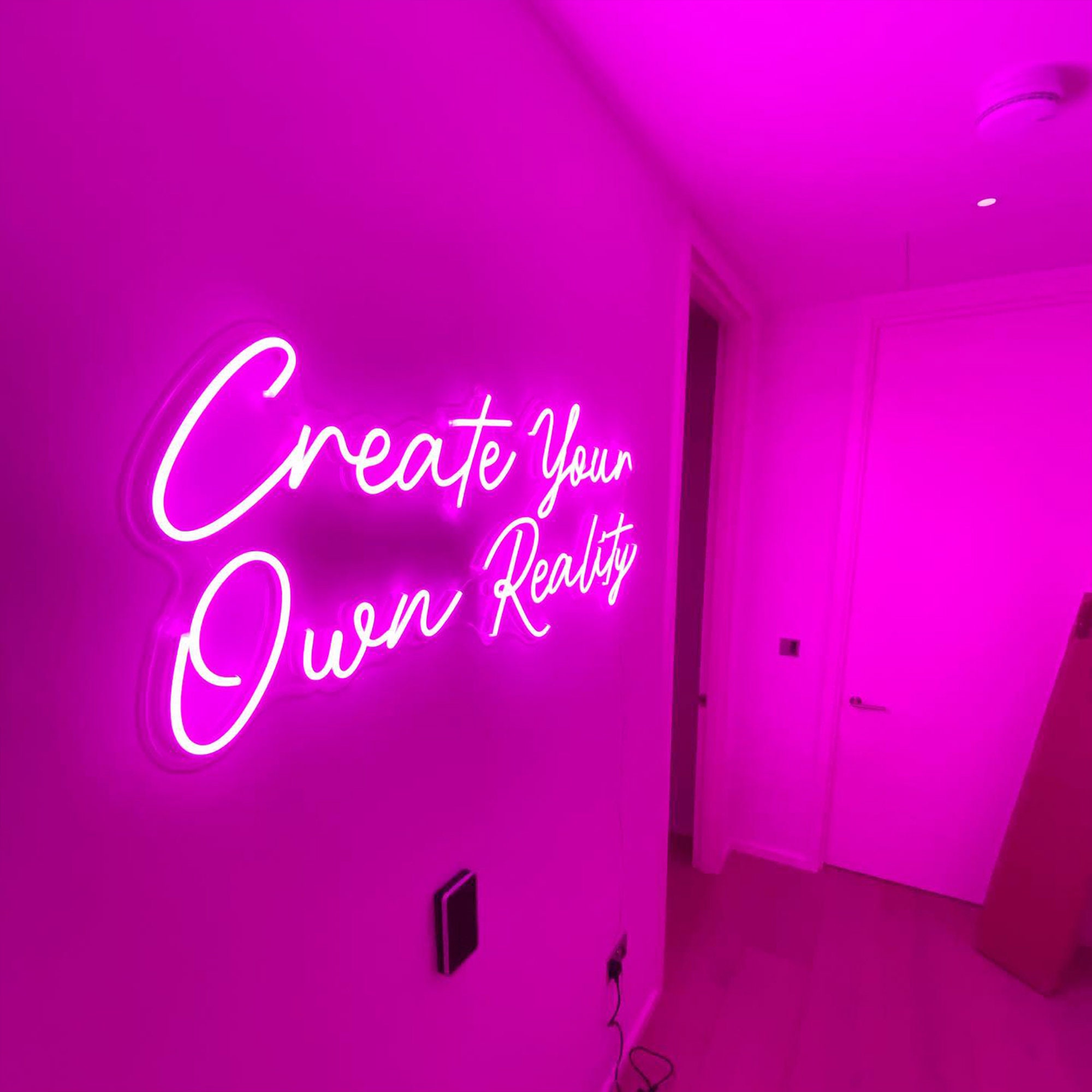 Create Your Own Reality Neon Sign Led Light Custom Neon | Etsy