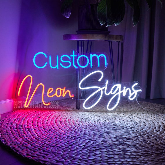 Personalized Neon Sign Customization Light Up Name Signs for Wedding  Birthday Party Wall Decor Custom Neon Lights Sign Bar Store - AliExpress