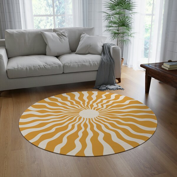 Round Boho Rug Etsy