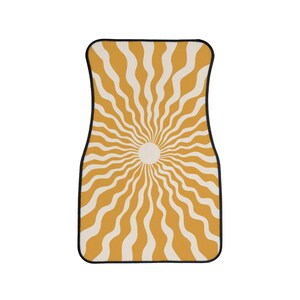 Boho Gold Sun Car Floor Mats, Front & Back Options image 8