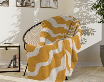 Velveteen Minky Blanket - Boho Gold Sunny