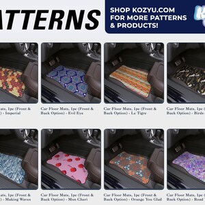 Boho Gold Sun Car Floor Mats, Front & Back Options image 4