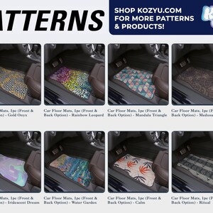 Boho Gold Sun Car Floor Mats, Front & Back Options image 5