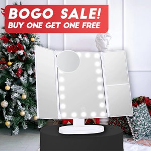 Large LED Lighted Mirror - Makeup Mirror - Light Up Makeup Mirror - Christmas Gift - Gifts for Mom - Holiday Gifts - Dorm Room - Xmas Gifts