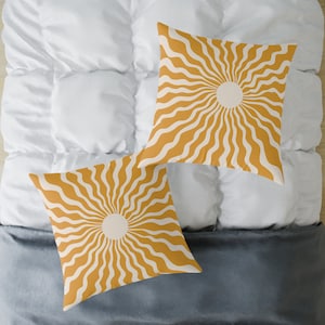 Spun Polyester Pillow - Boho Gold Sunny