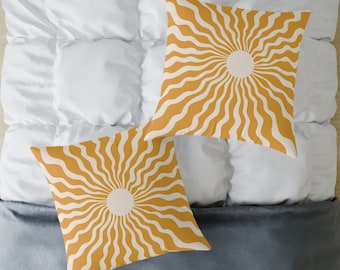 Spun Polyester Pillow - Boho Gold Sunny
