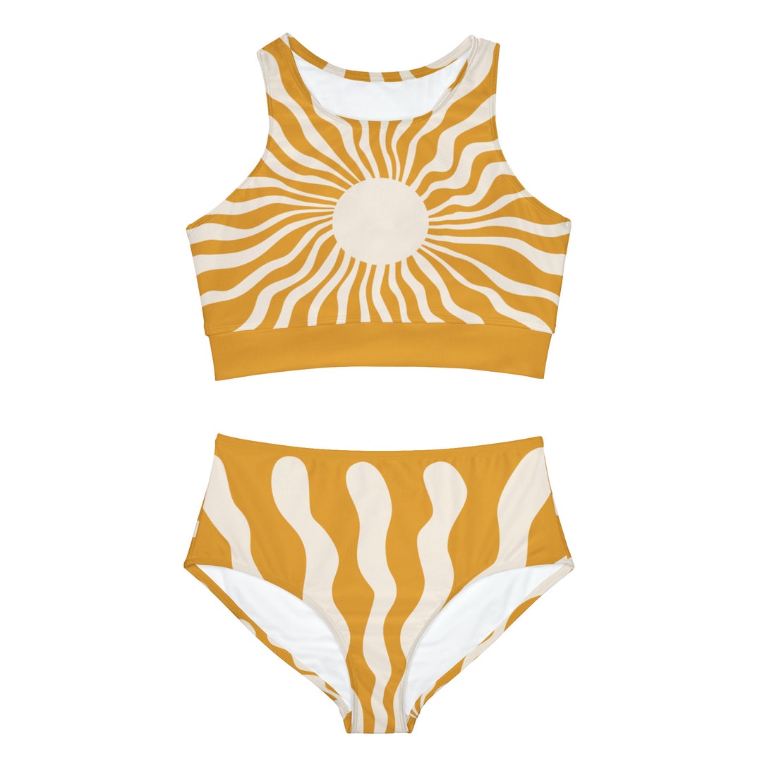 Sporty Bikini Set Boho Gold Sunny Etsy