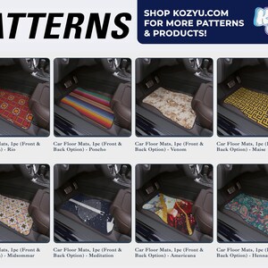 Boho Gold Sun Car Floor Mats, Front & Back Options image 6