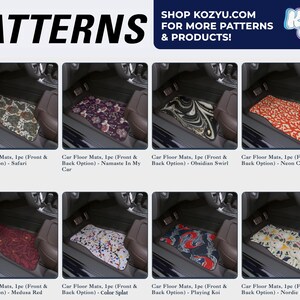Boho Gold Sun Car Floor Mats, Front & Back Options image 3