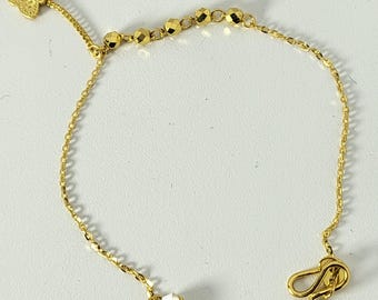 24K Gold Adjustable Charm Bracelets