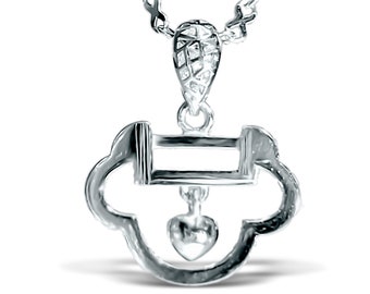 20P-Price 299- Platinum950 Pendant-Love King Pendant-Width 14mm-Height 12mm-Weight 1.56gram-Italy