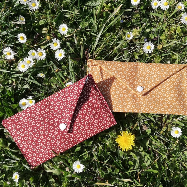 Pochette tissu / Etui masque / Etui coton démaquillant lavable