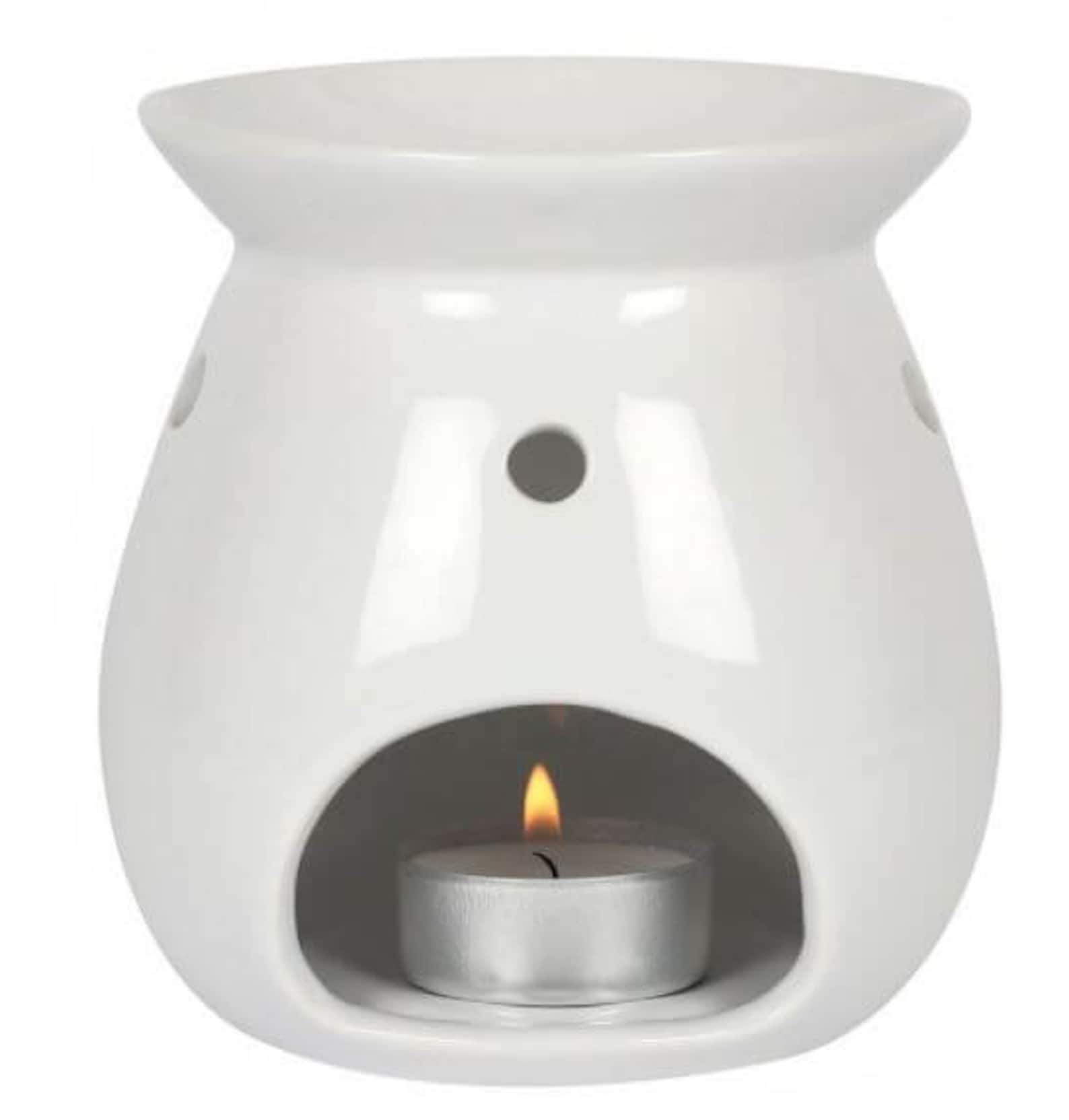 Large Ceramic Deluxe Wax Melt Warmer White Tea Light Oil Etsy