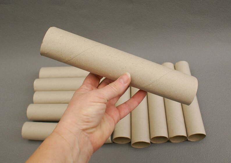 Empty Paper Towel Rolls Cardboard Tubes Long Cylinders Recyclable Craft