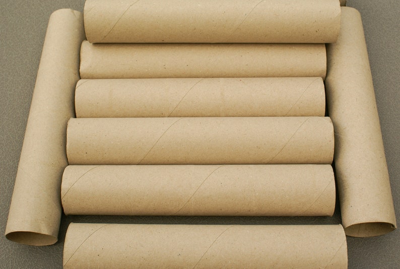 Empty Paper Towel Rolls Cardboard Tubes Long Cylinders Recyclable Craft