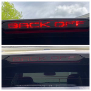 Vinyl brake light decal - matte black **Read description**