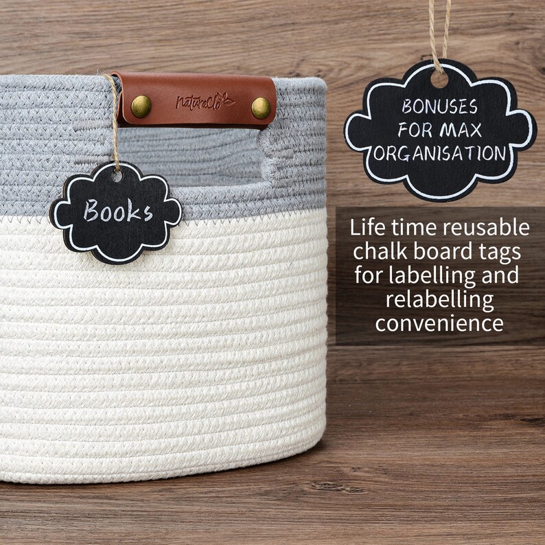 Naturaclo Cotton Rope Cube Storage Baskets Decorative Woven Etsy