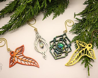 Fantasy Christmas Ornaments, Elven Christmas Ornaments, Yule Ornaments, Dwarven Ornaments