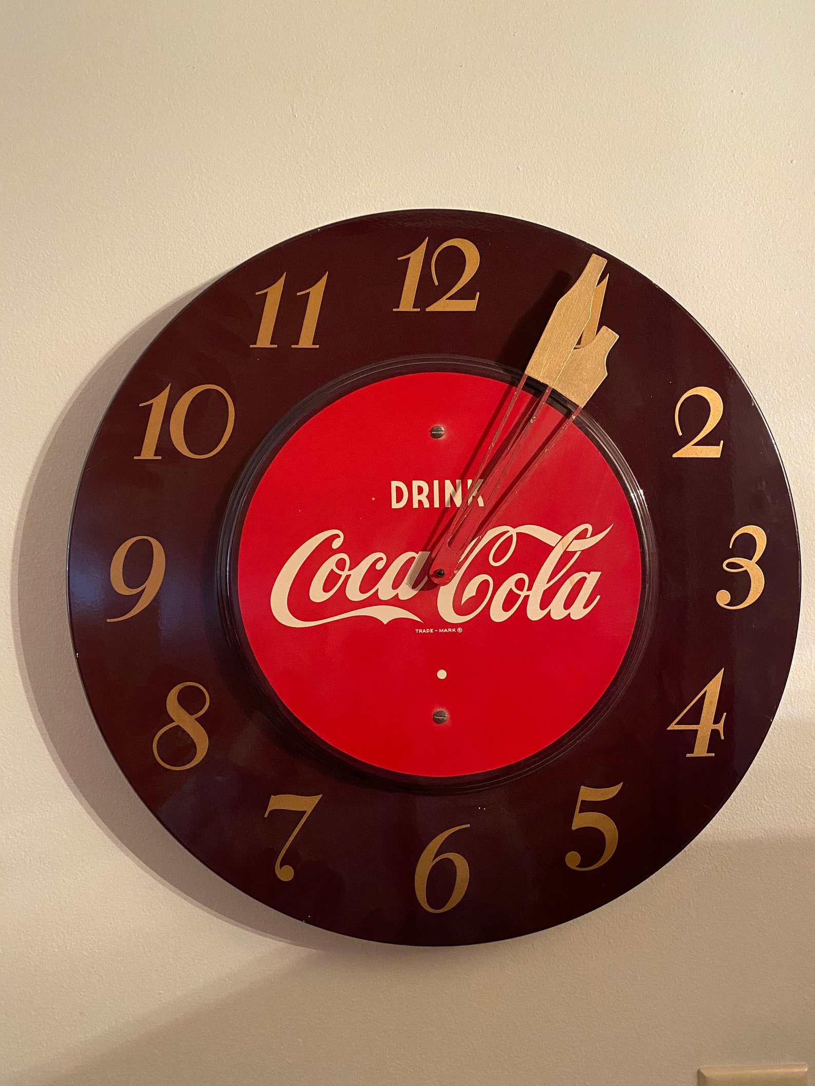 Vintage Coca Cola Clock electric Etsy