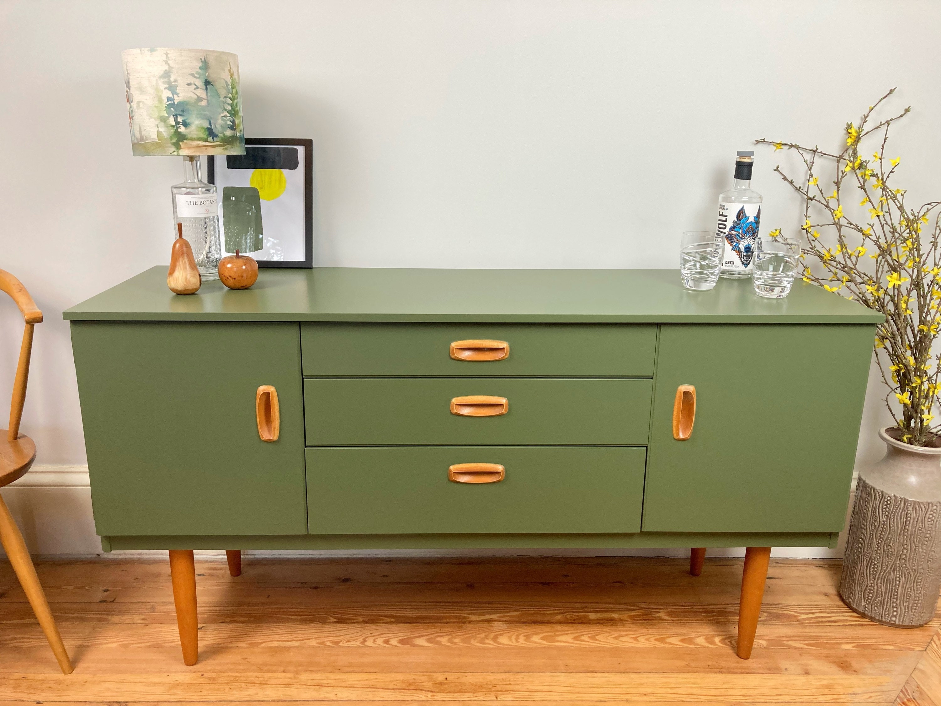 SOLD Painted MidCentury Schreiber Sideboard Etsy