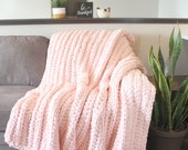 Adult Blanket Chunky Blanket Crochet Blanket Handmade