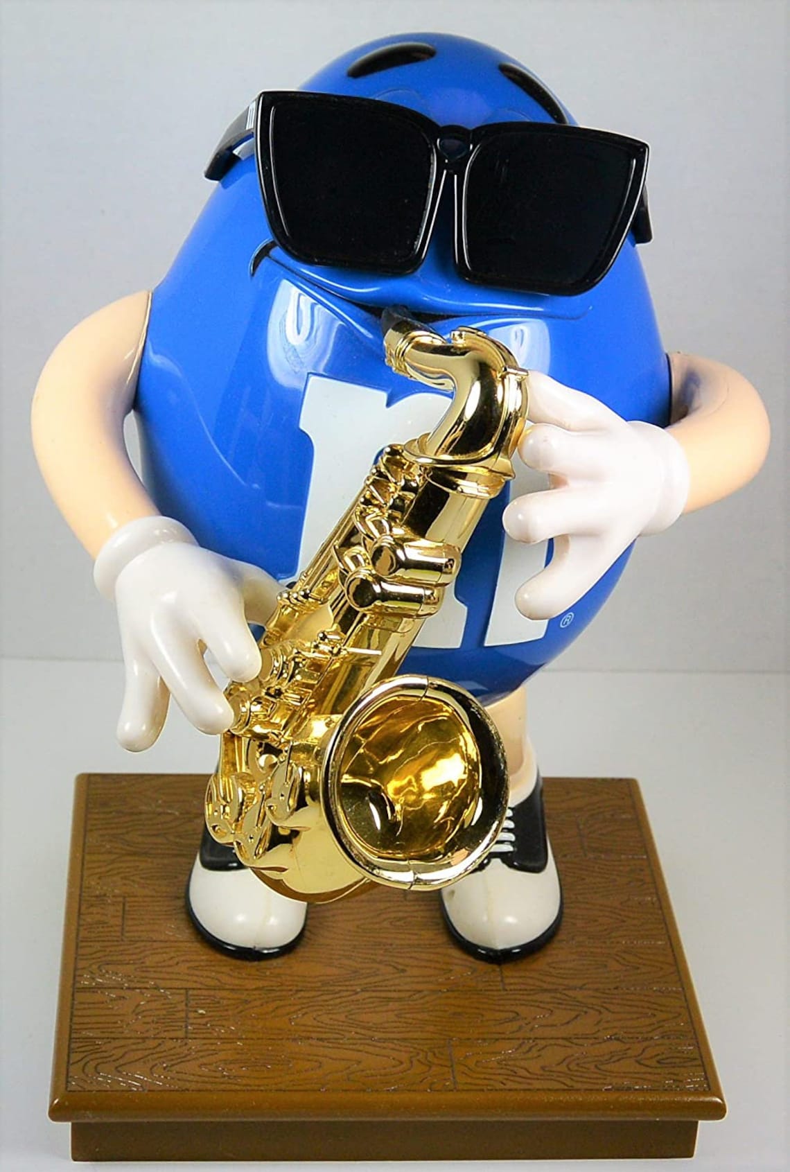 Vintage 1990 Candy Dispenser Blue M M Saxophone Player Etsy