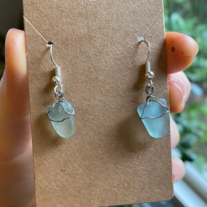 Aqua Shield drop earrings
