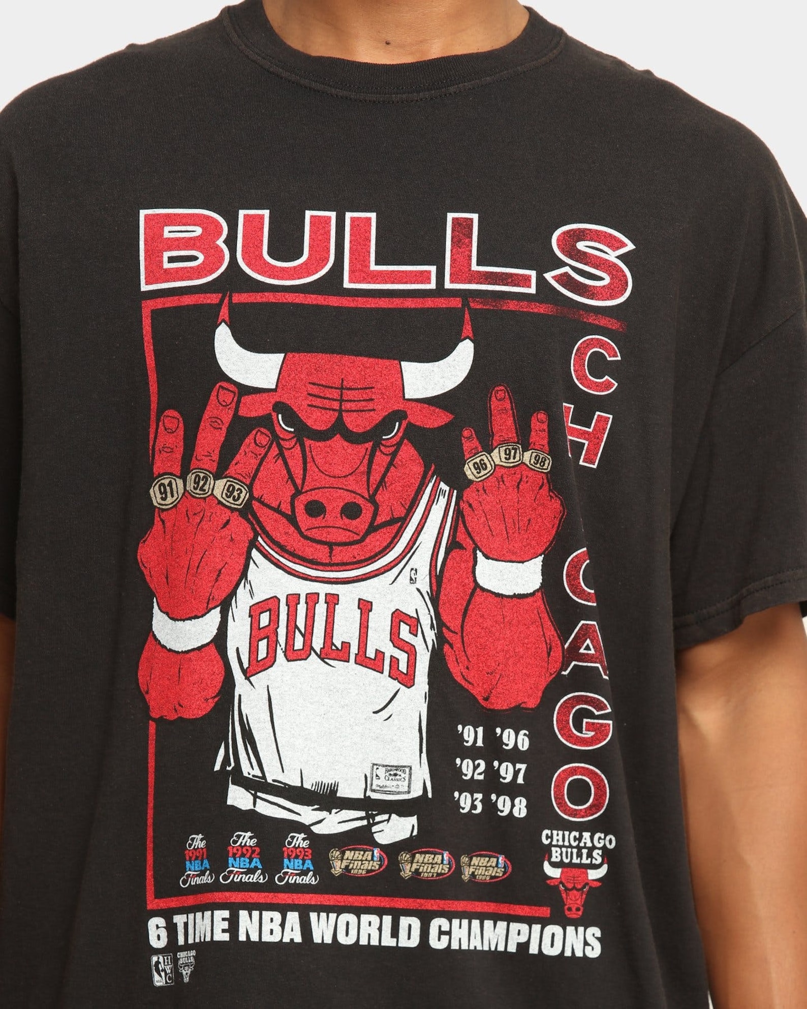 Vintage Chicago Bulls Champs Rings TShirt NBA 6 Time World Etsy