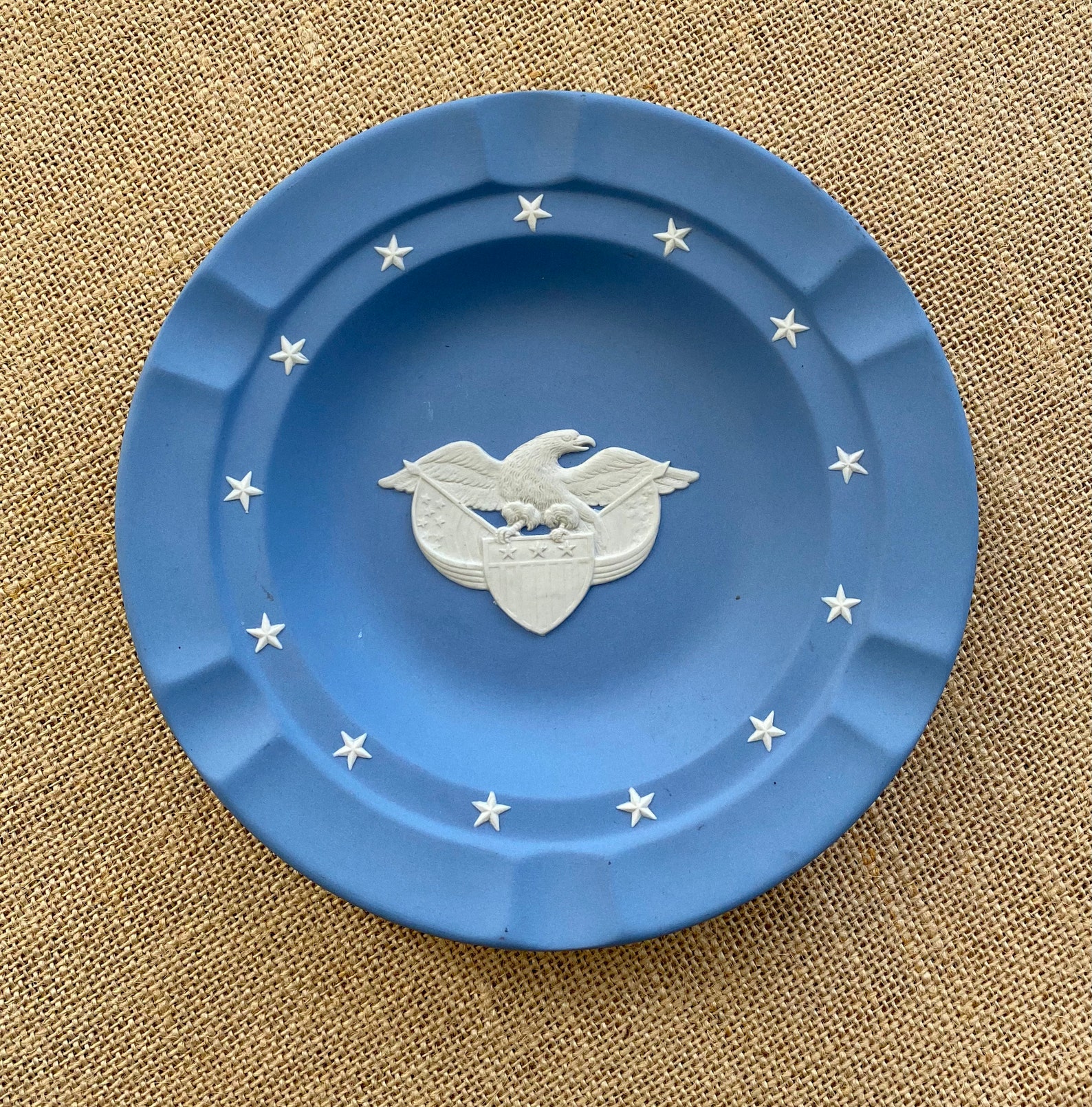 Wedgwood Stars & Eagle Jasperware Ashtray Etsy