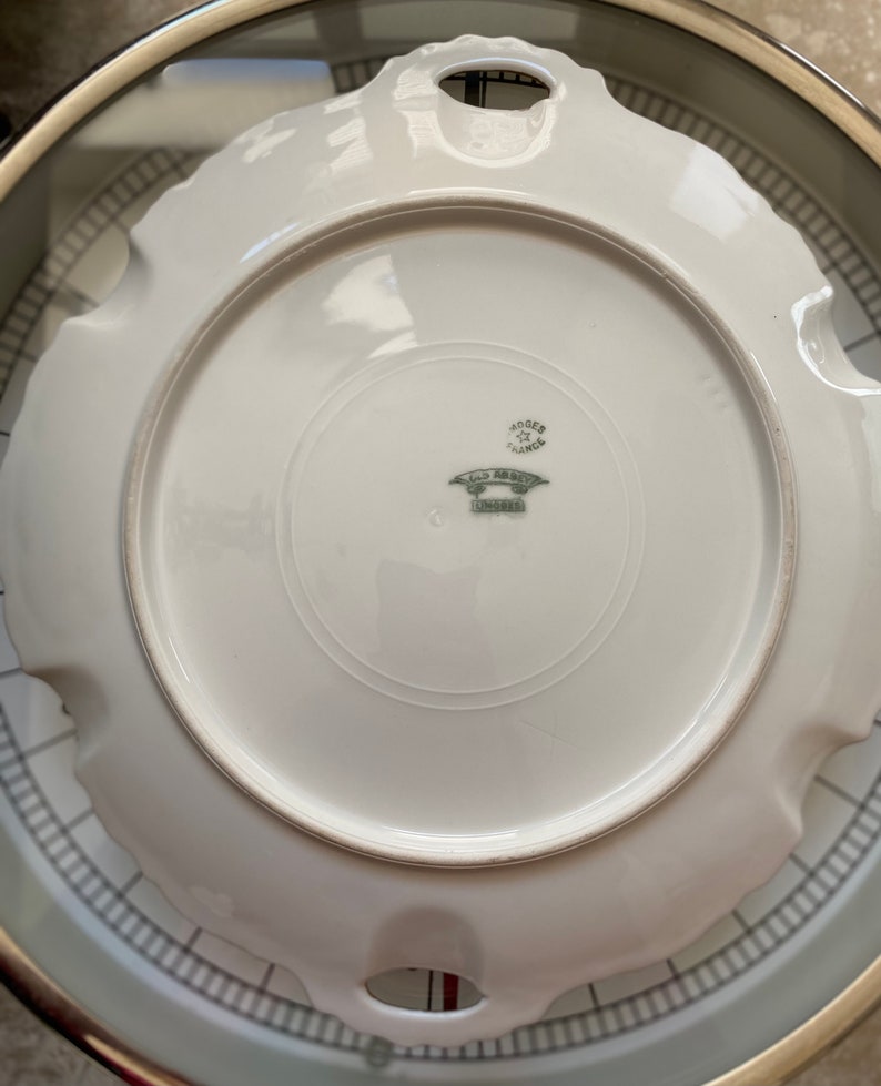 Limoges Old Abbey Round Handled Plate Etsy