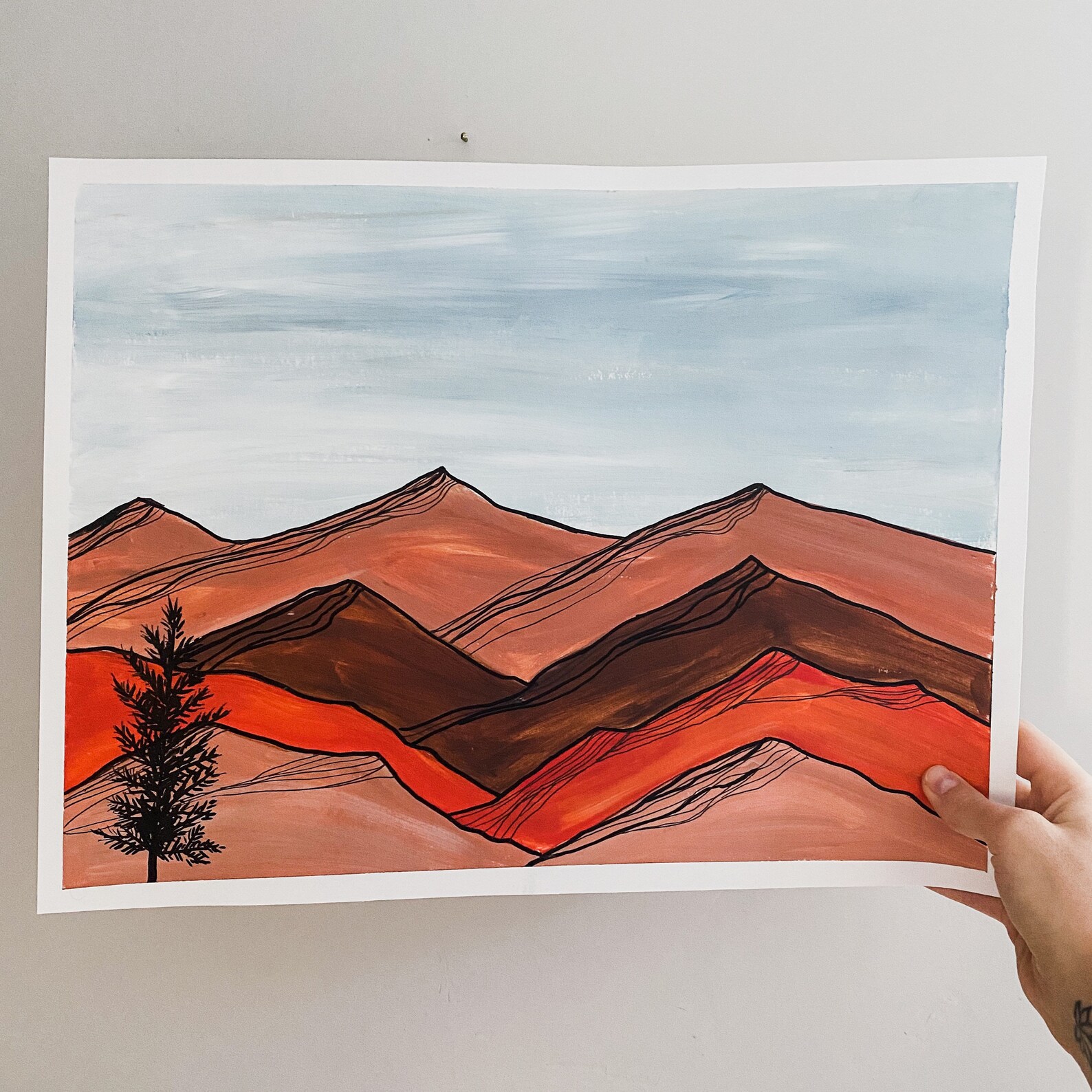 Peinture Minimale De Montagne Art De Mur De Montagne Etsy peinture-minimale-de-montagne-art-de-mur-de-montagne-etsy