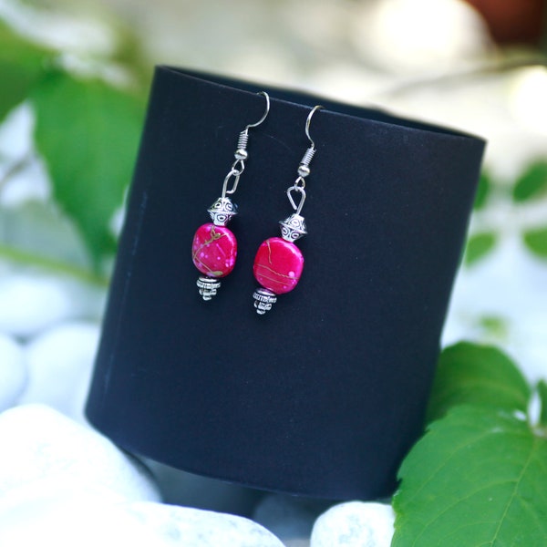 Boucles d'oreilles Fushia