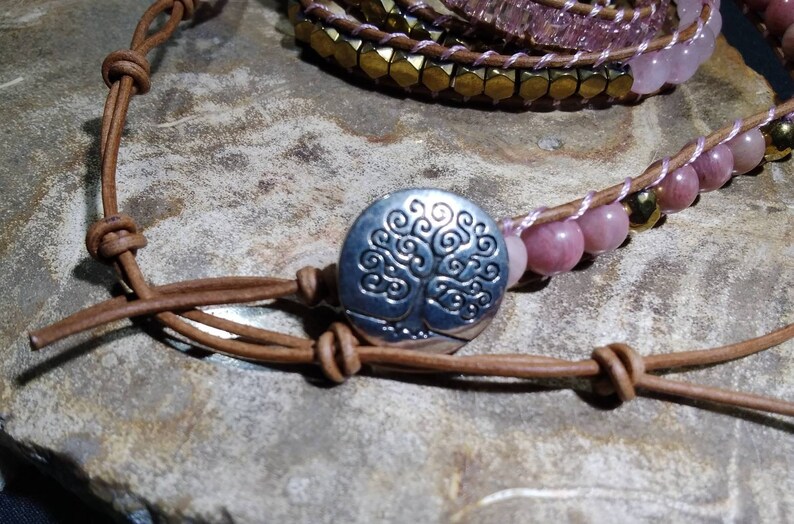 Rose Quartz bracelet Handmade jewelry