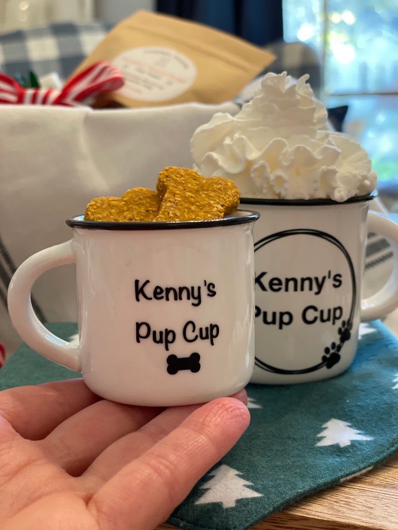 Reusable Pup Cup, Custom Puppuccino Mug, Personalized Pup Cup Mug, Dog Mom Gift, Dog Gift, Mini Puppuccino Mugs, Puppy Birthday, Pet Treat image 1