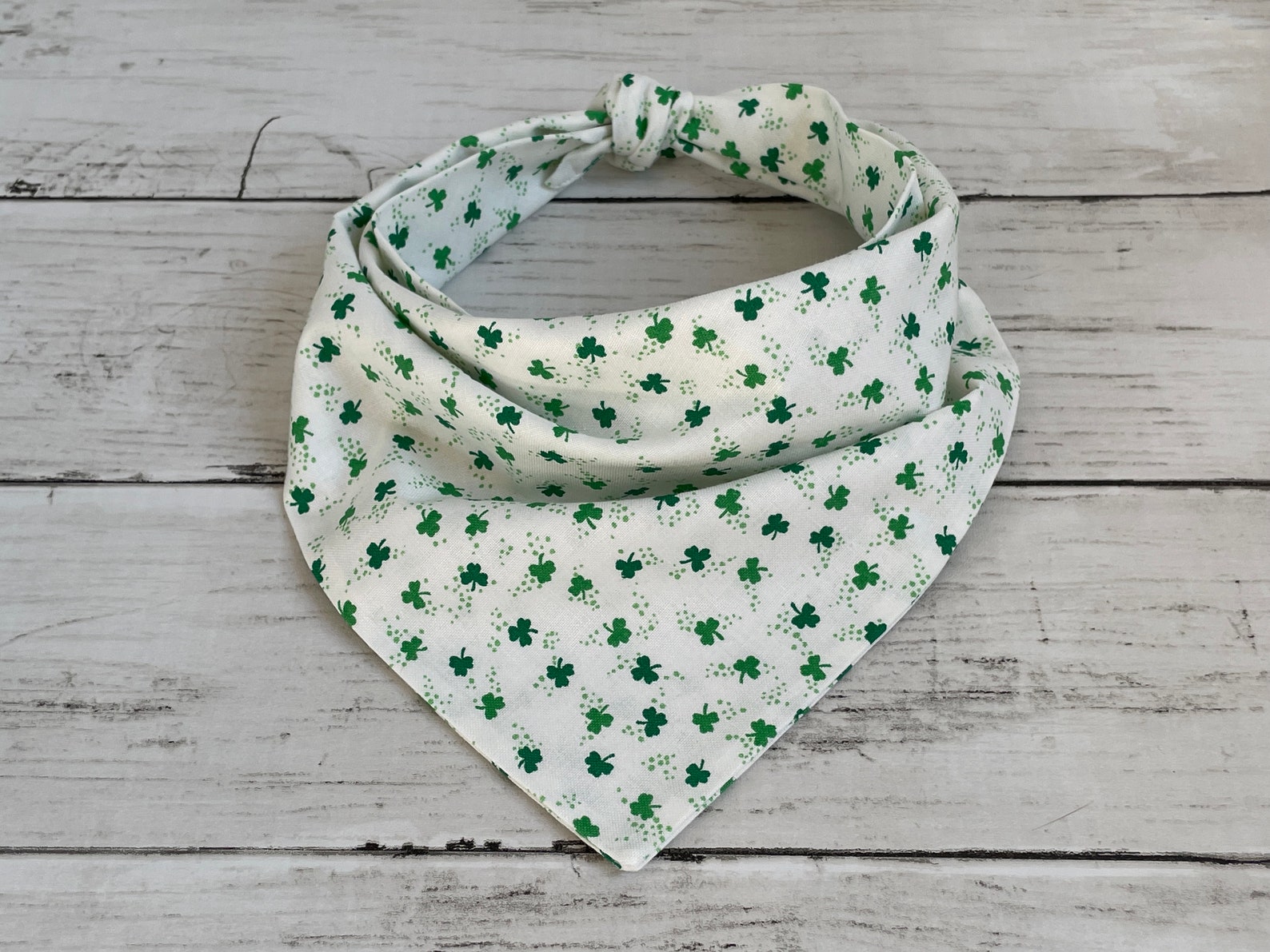 St. Patrick's Day Dog Bandana Green Shamrock Bandana Etsy