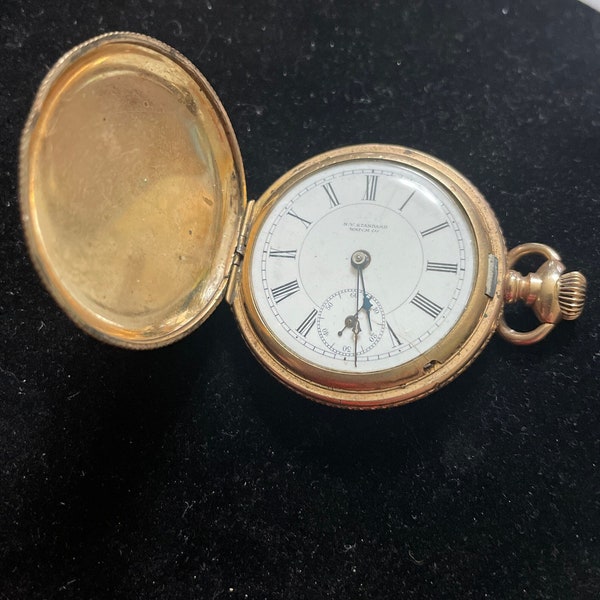 Antique N.Y. Standard Watch Co, 7j, Hunter Case 1897 - 927892