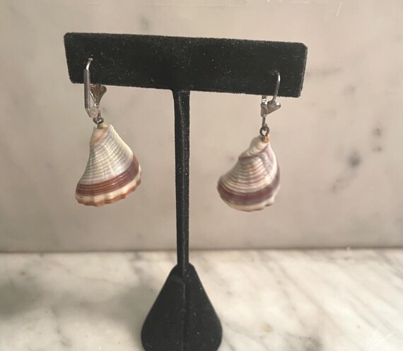Featherlight Shell Pierced Earrings - image 1