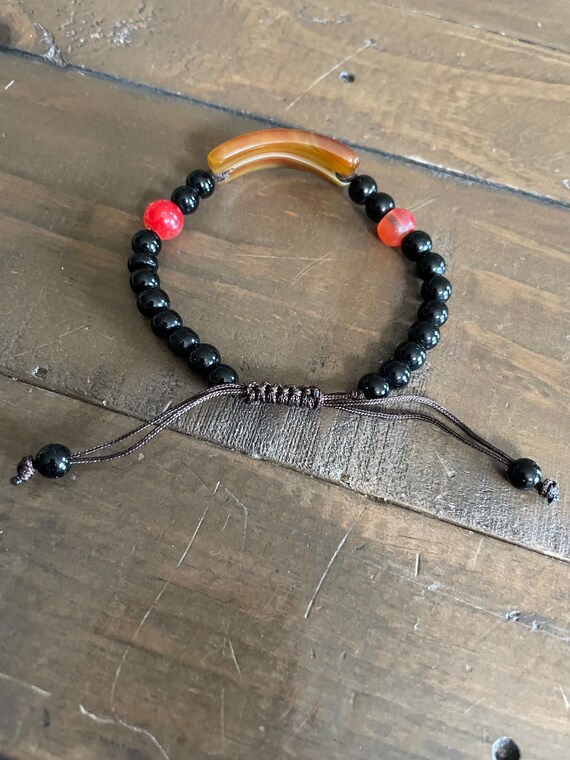 Adjustable Handmade Beaded Bracelet - image 2