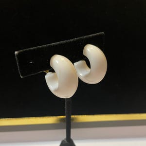 Vintage Signed West Germany Hoop Clip Earrings