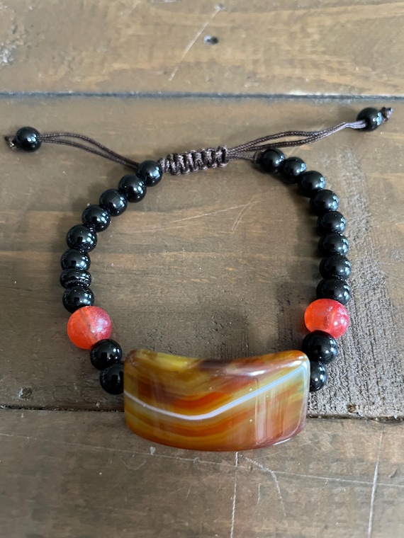 Adjustable Handmade Beaded Bracelet - image 1