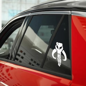 Mandalorian Mythosaur Skull Vinyl Car Decal
