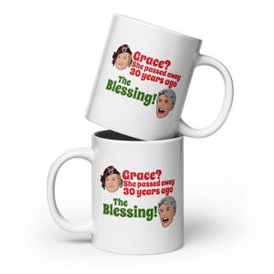 Funny Christmas 20oz Coffee Mug | National Lampoon Christmas Vacation, Uncle Lewis, Aunt Bethany, The Blessing, Clark Griswold, Chevy Chase