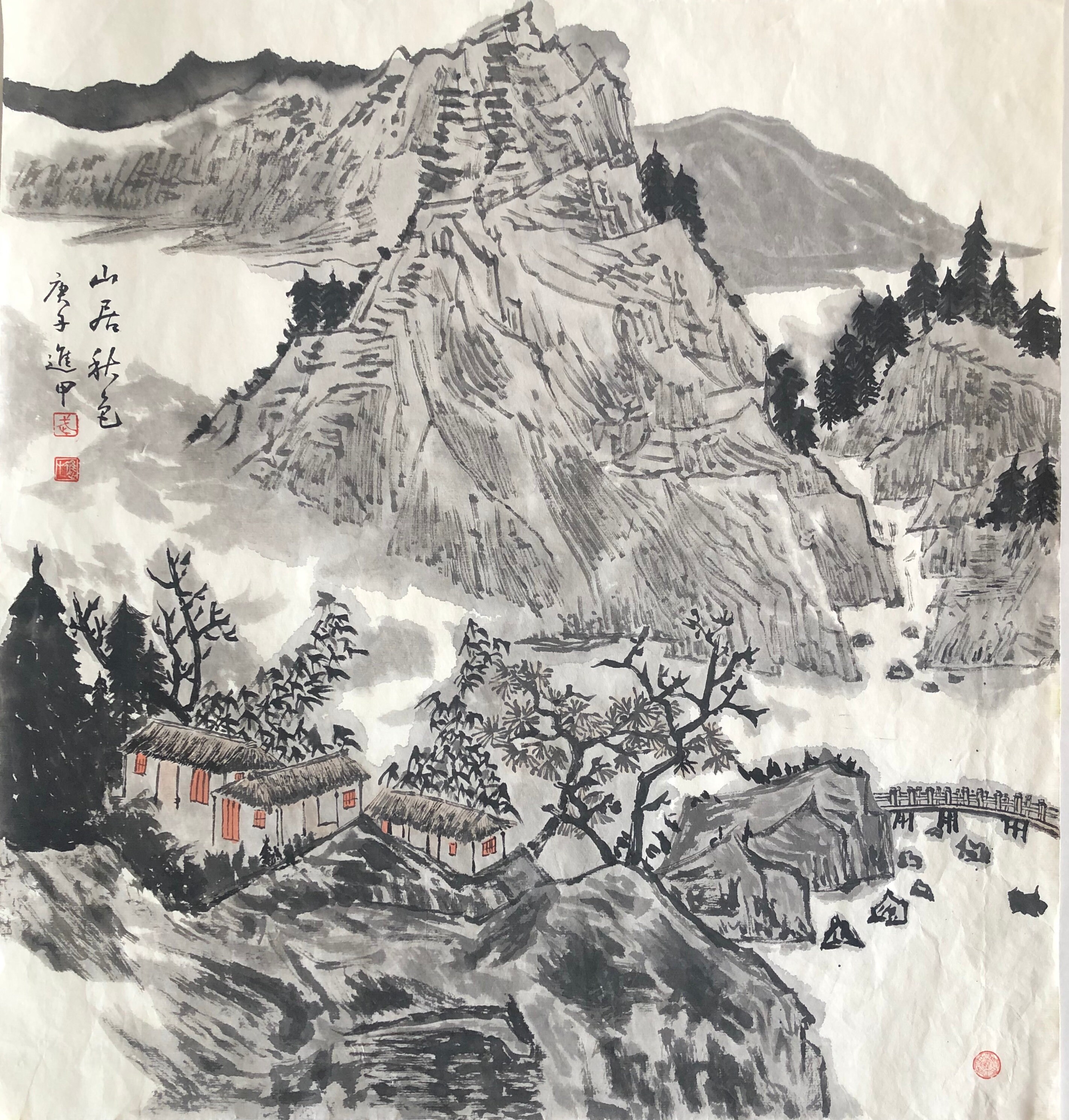 Original Chinese Ink and Wash Painting Hand Painting Chinese Etsy