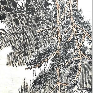 Mountain Forests And Flowing Water, Original Chinese Ink and Wash Painting, Hand Painting, Chinese Landscape Wall Hangings Decor (Unframed)