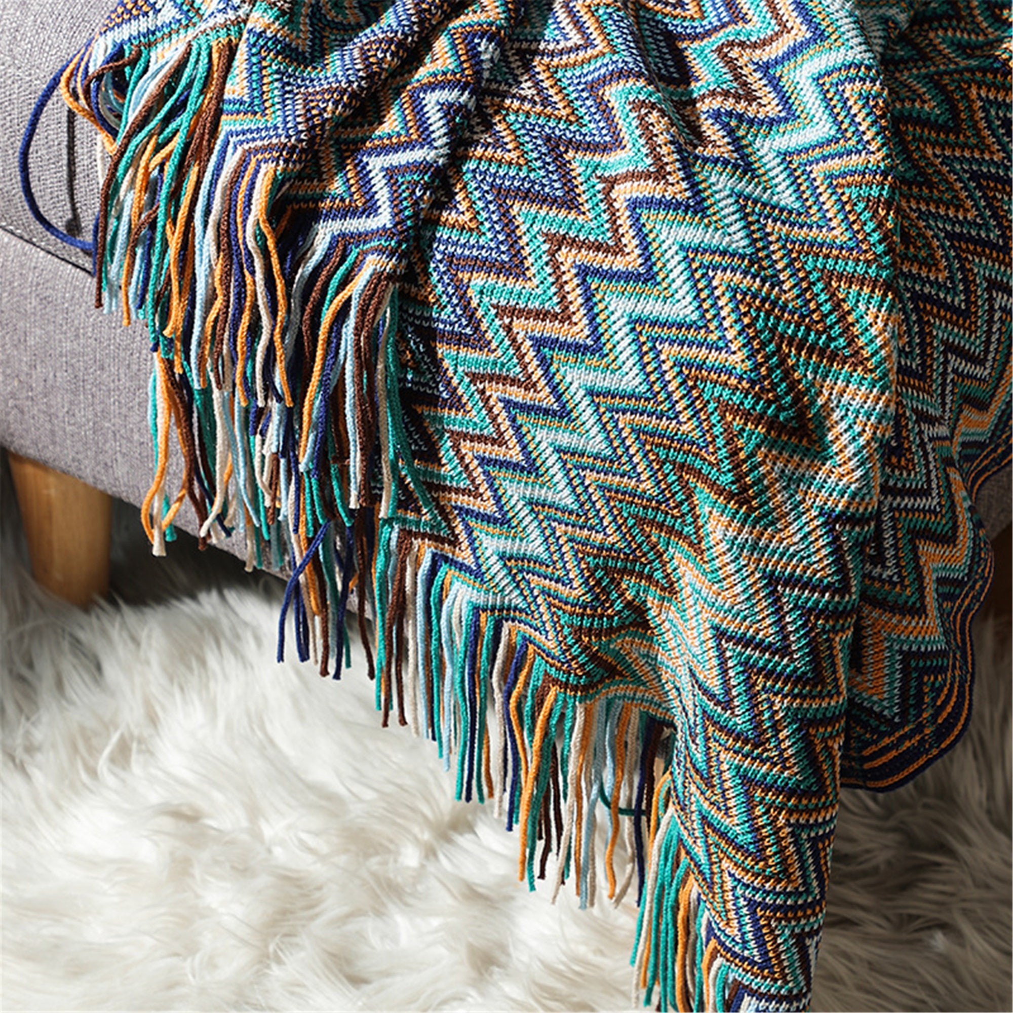 Bohemian blankets office nap blankets bedside blankets sofa Etsy