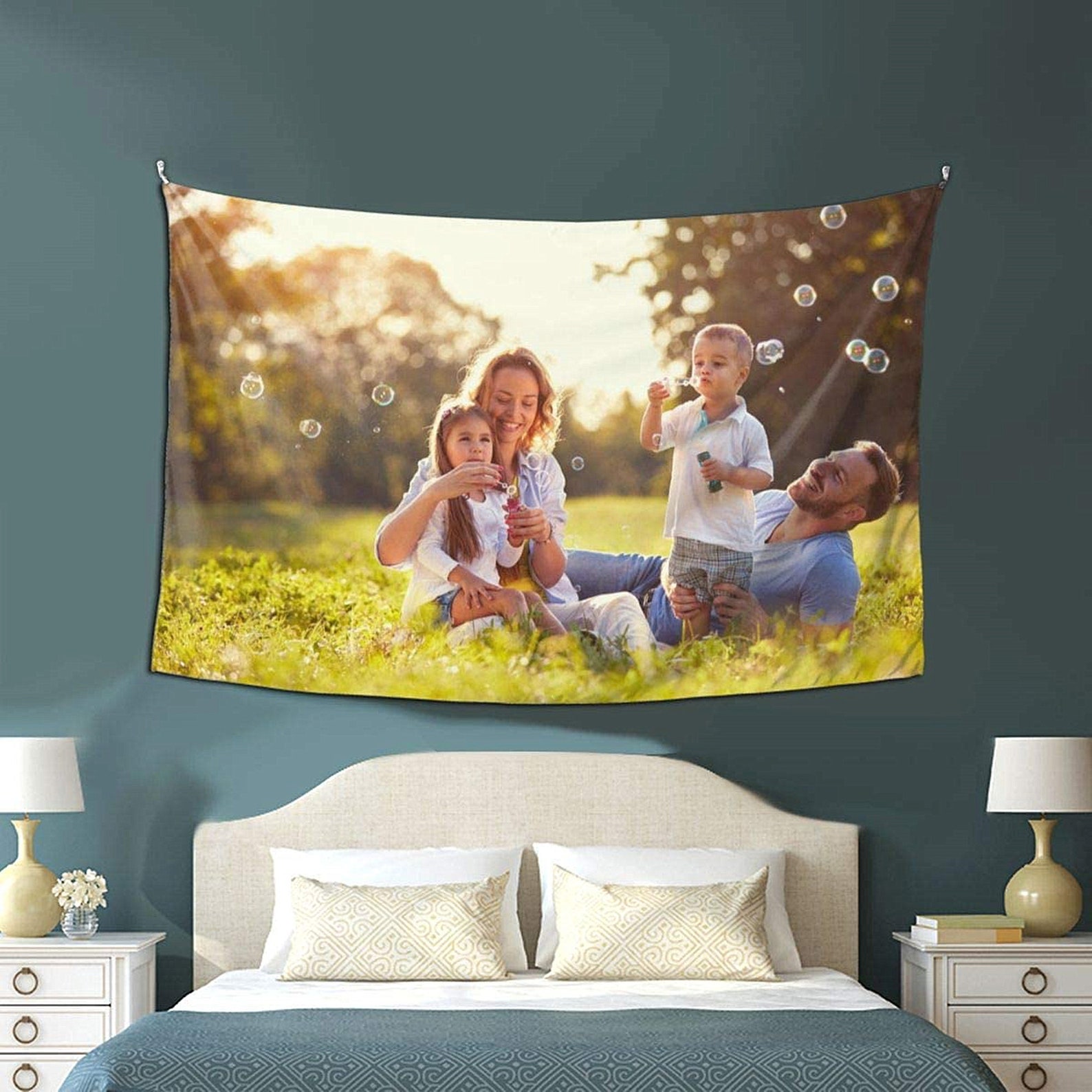 Custom Tapestry Indoor Wall Tapestries Custom Text Photo Etsy