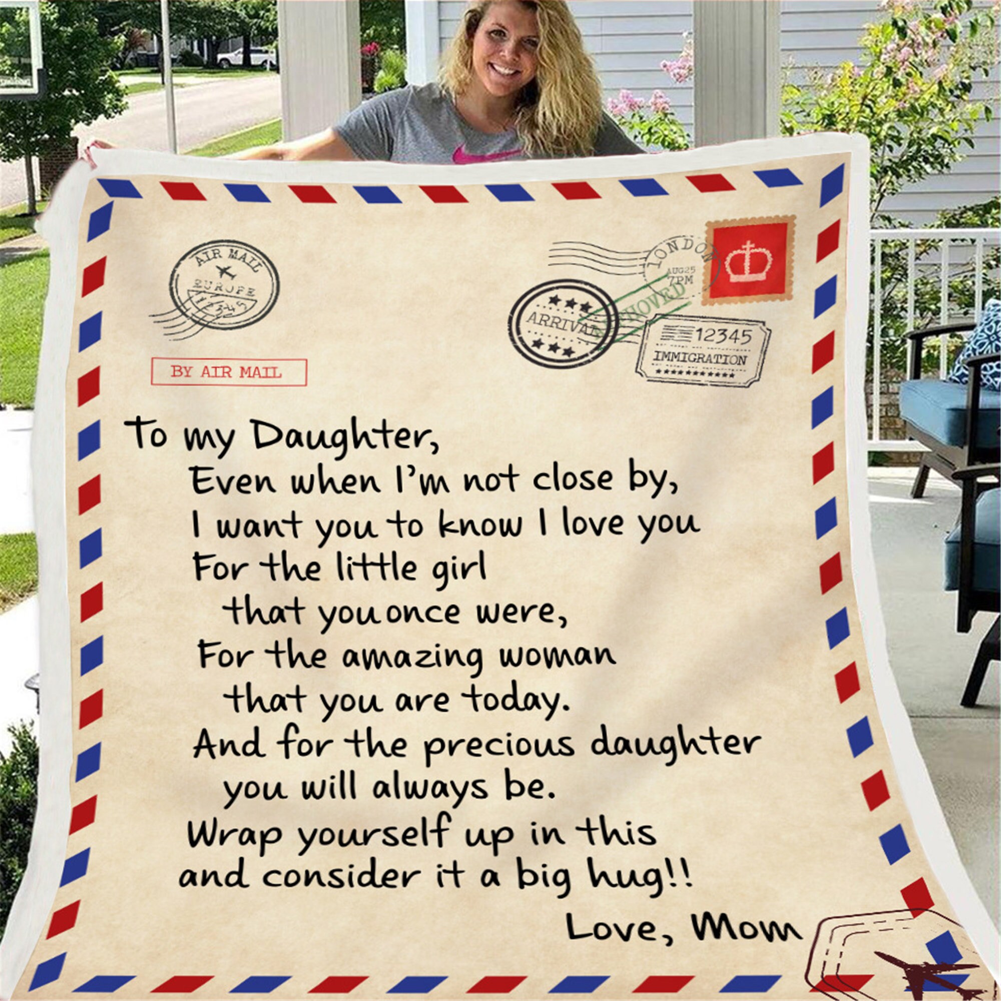 To My Daughter Blanket Personalized Blanket Letter Blanket Etsy