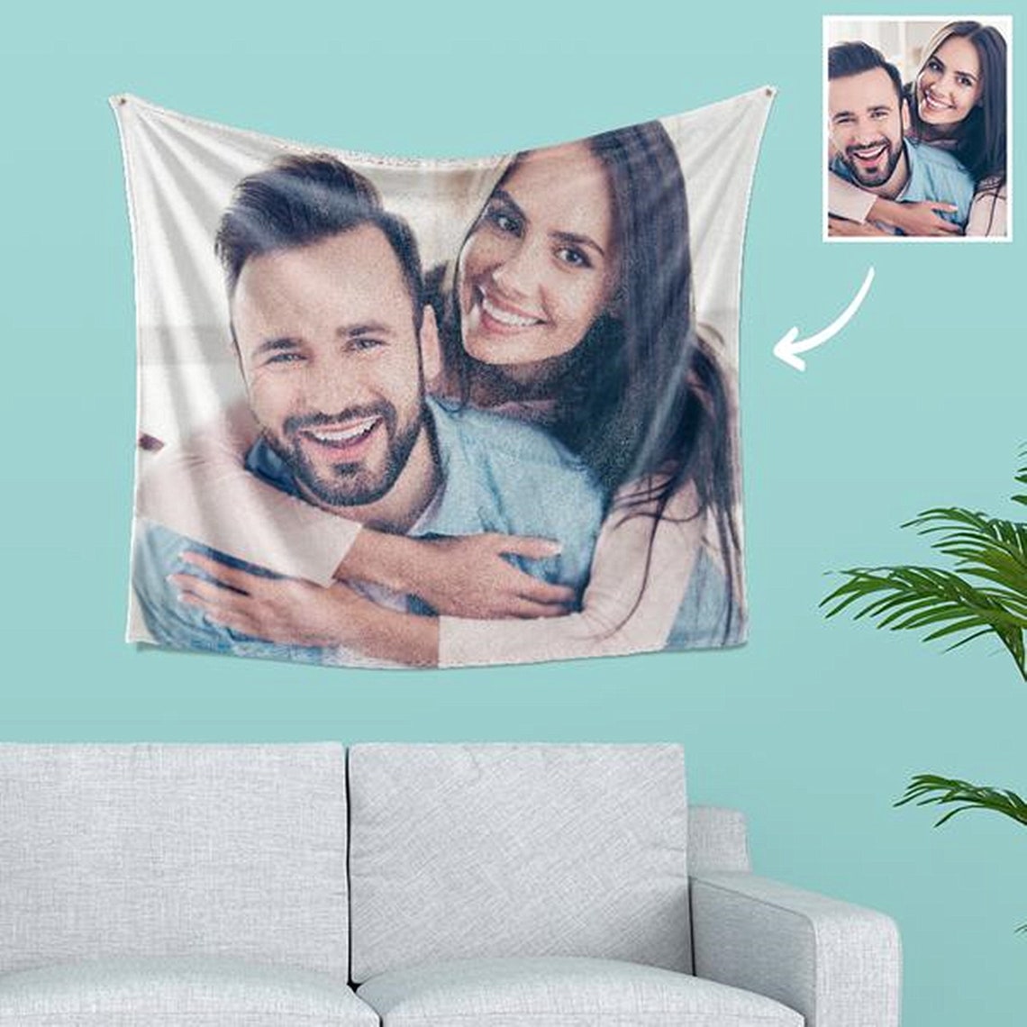 Custom Tapestry Indoor Wall Tapestries Custom Text Photo Etsy