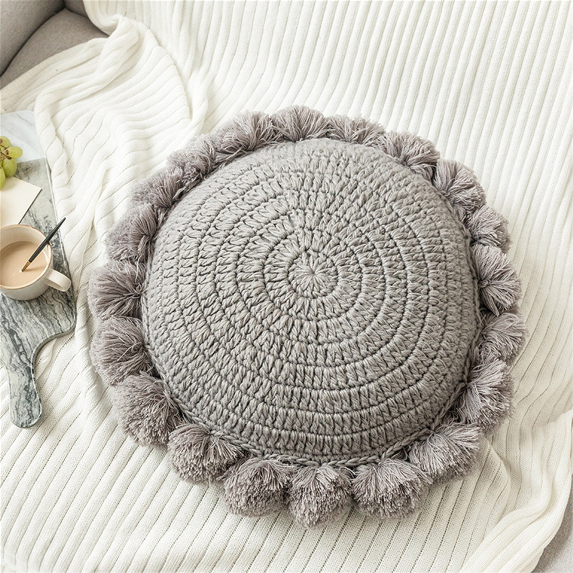 Round ball pillows handmade woolen sofa pillows throw Etsy